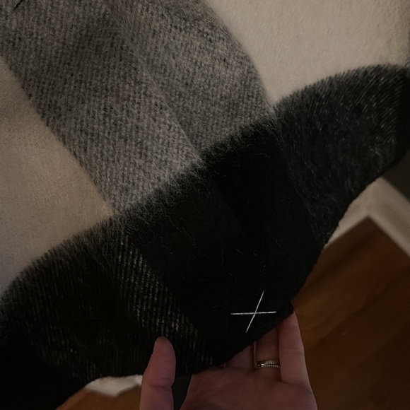 Black and White Check Wool Blend Topcoat from Express - Picture 8 of 10